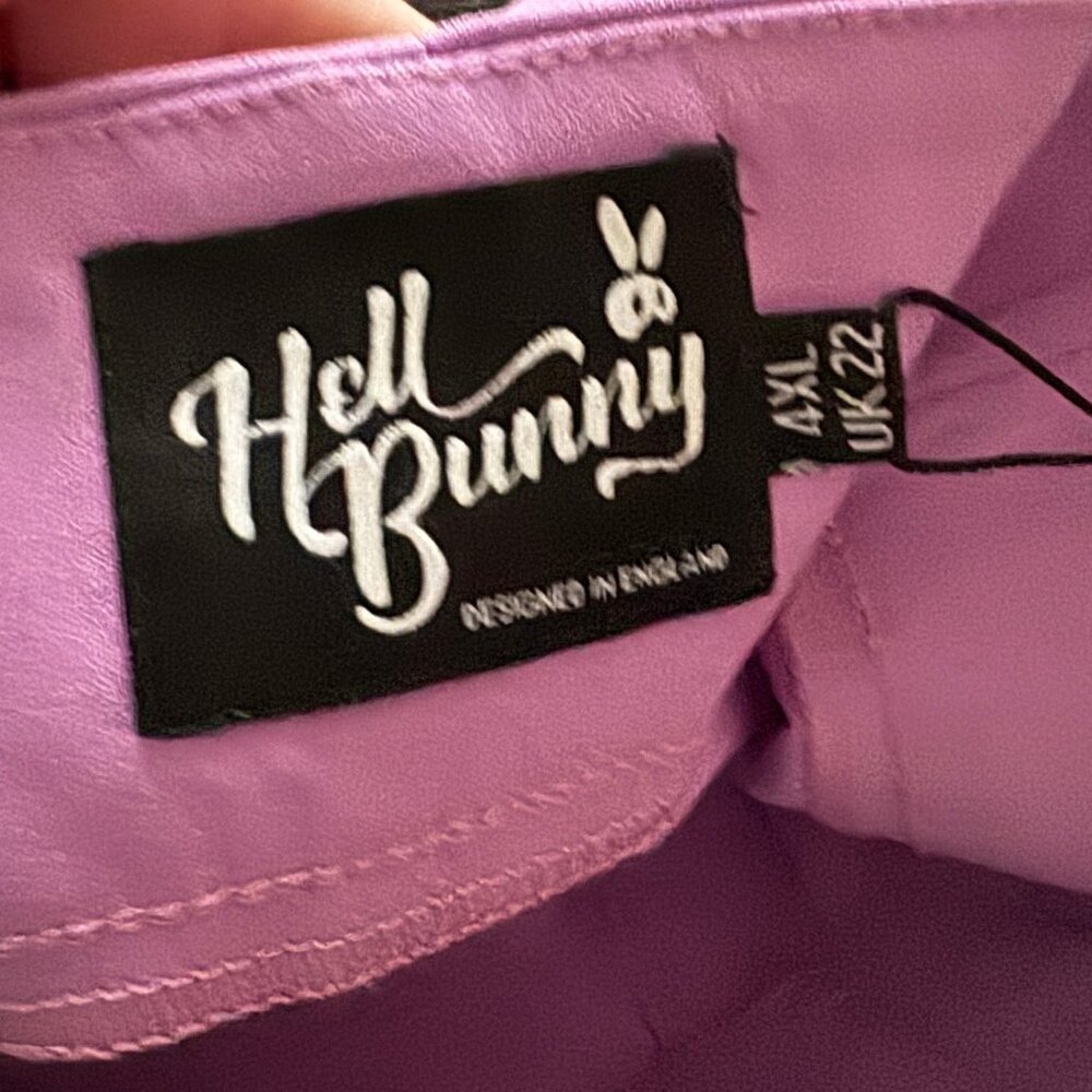 Hell Bunny - Lavender Tina Capris, size 4XL/UK 22 - Picture 2 of 4